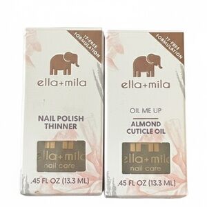 Ella + mila nail polish thinner and almond cuticle oil BUNDLE